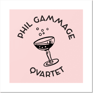 Phil Gammage Quartet "cocktail" dark on light Posters and Art